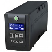 UPS TED Line Interactive 1100VA/600W, display LCD, 4 x Schuko