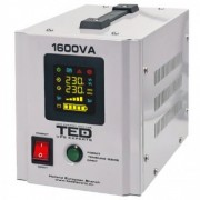 UPS pentru centrala termica, TED Electric 1600VA / 1050W, Runtime extins, utilizeaza 2 acumulatori (neinclusi)
